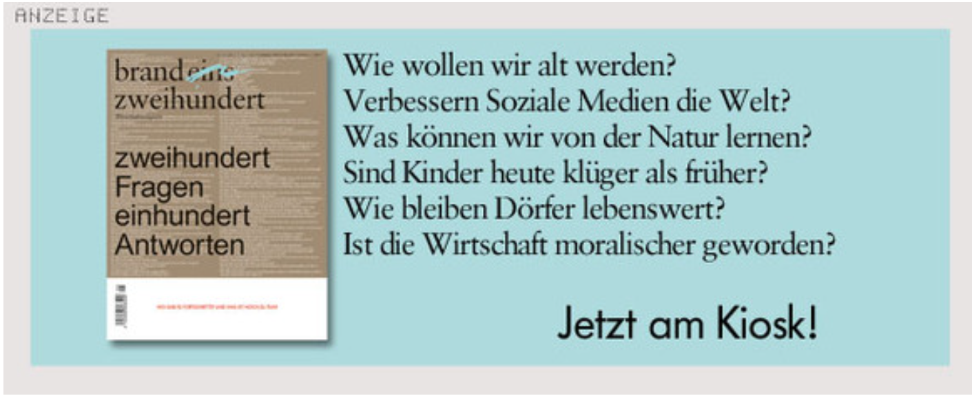 brand eins - Barbara Niedner - Was können wir von der Natur lernen